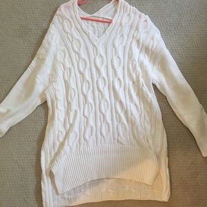 White oversized sweater